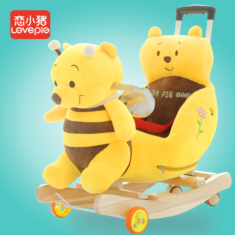 恋小猪儿童早教音乐木马儿童摇马宝宝摇椅婴儿摇摇车儿童玩具礼物