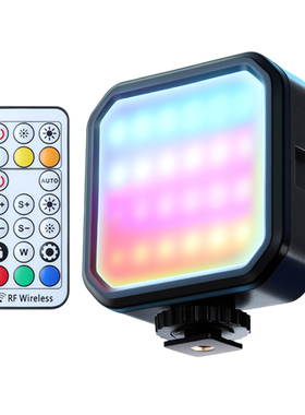 适用于gopro10/9/8/7补光灯单反RGB补光灯抖音拍摄手机 迷你led灯