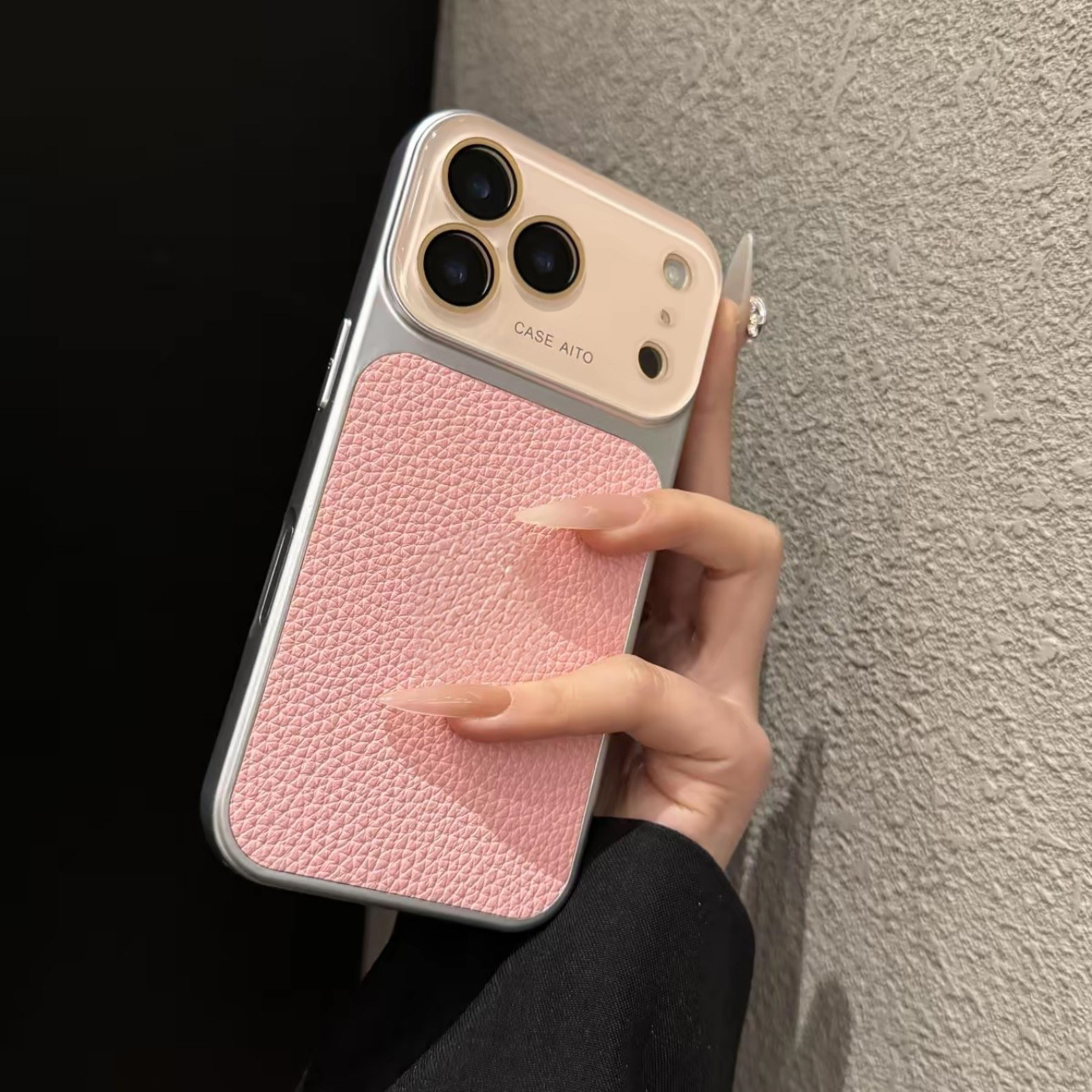 少女粉荔枝纹秒变17适用苹果17promax手机壳大视窗新款iphone16pro网红超火爆款15情侣男女14带镜头膜13防摔,3C数码配件,手机保护套/壳,淘宝优惠券,粉丝福利购,淘宝优惠卷