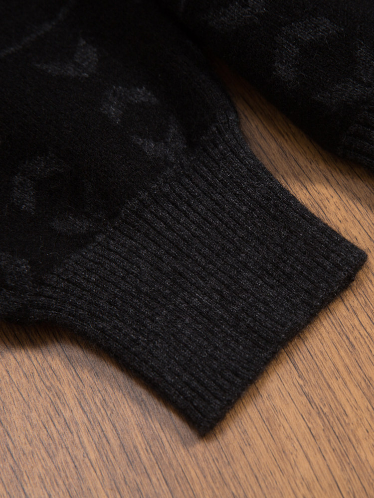 겨울용 남성용 헤비 짙은 꽃무늬 스웨터 노르딕 스타일 퓨어 캐시미어 스웨터 남성용 캐시미어 스웨터 도톰한 라운드넥