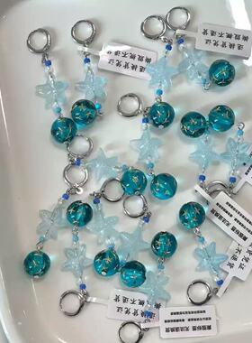 海洋沙滩感蓝色海星手作可爱灵动耳环耳饰学生清新耳饰简约新款