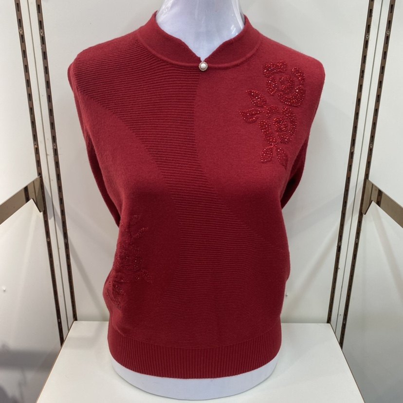 妈妈款洋气小衫中老年女装秋冬针织上衣长袖旗袍领打底衫红色毛衣,女装/女士精品,中老年女装,淘宝优惠券,粉丝福利购,淘宝优惠卷