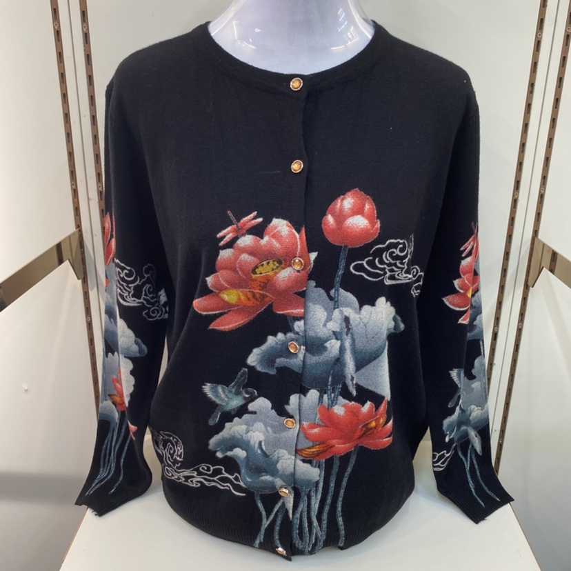 妈妈秋装薄开衫外套中老年人女装