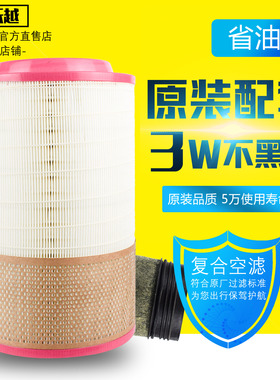 K2337空气滤芯PU适配解放奥威捍威空滤宇通空气滤清器1109070-40A