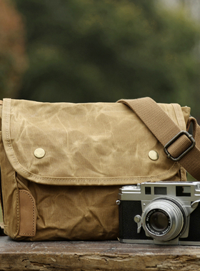 大象小站 蜂蜡帆布复古摄影包单肩相机包内胆收纳微单专业xhalf