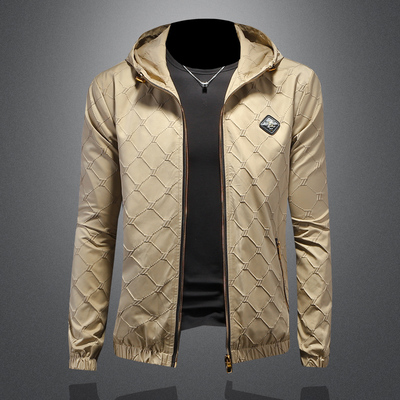 2025年秋冬新款男士连帽款潮男夹克外套；货号2433 P160 镂空图