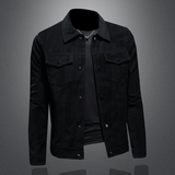 2024秋冬新款男士翻领机车皮外套修身潮男皮衣7978P175黑色，男装夹克，钱塘6007(原2006)