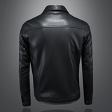 2025年秋冬新款男士翻领机车皮外套修身潮男货号6919P175镂空图，男装皮衣，钱塘6007(原2006)