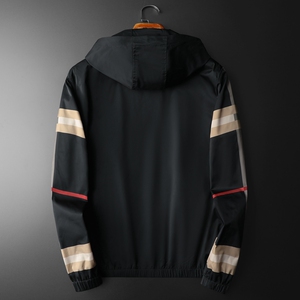2024秋冬新款男士连帽款潮男夹克外套；货号2375 P175 平铺图图片