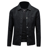 2025年春款新款男士翻领机车皮外套修身潮男货号1819P145假模图，男装皮衣，钱塘6007(原2006)