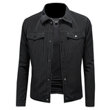 2025年秋冬新款男士翻领机车皮外套修身潮男货号9005P175假模图，男装皮衣，钱塘6007(原2006)