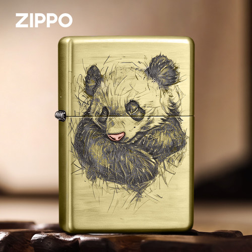 ZIPPO清风1937黄铜熊猫