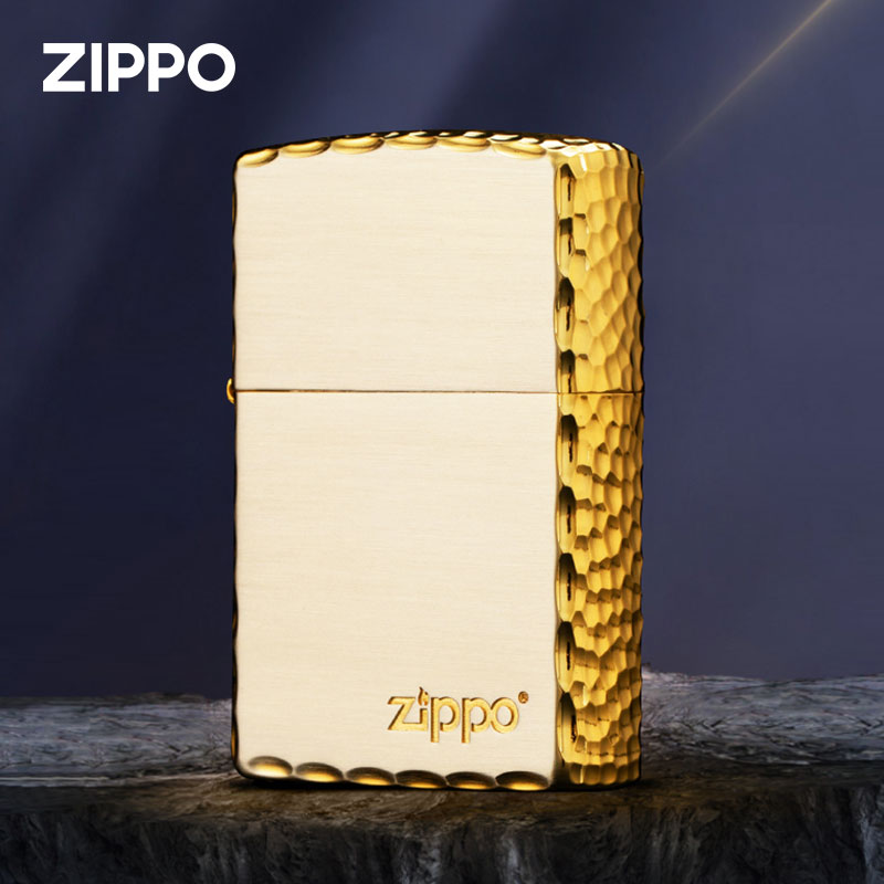 Zippo打火机镀金陨石坑雕花之宝防风煤油DIY定制刻字个性创意送礼