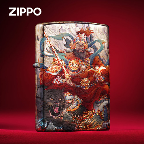 ZIPPO赵公明五路财神烫金