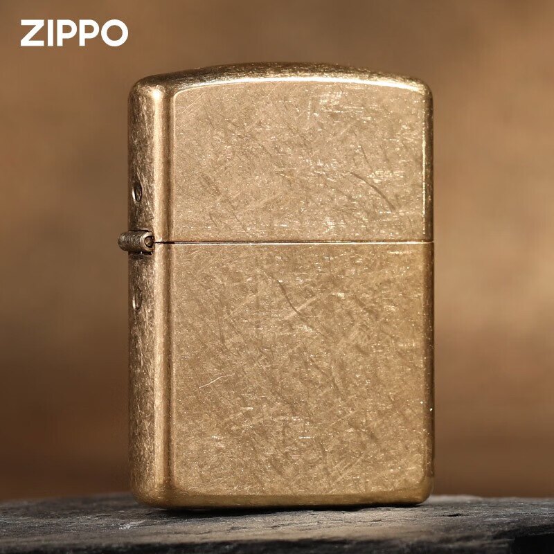 Zippo/之宝纯铜花砂盔甲打火机