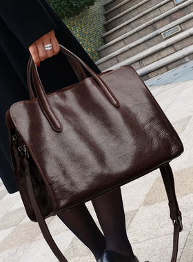 CCAMO包包女式2025新款高端大气牛皮女包轻奢品牌单肩手提通勤包