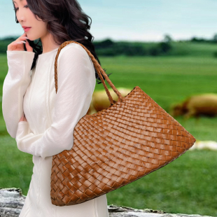 CCAMO真皮编织女包2026新款今年流行爆款小众贵气包包女款大容量