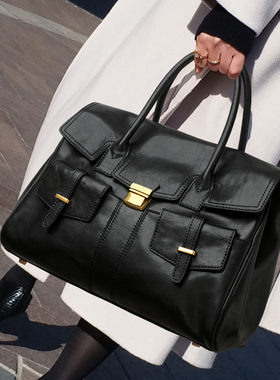 CCAMO包包女款大容量真皮手提包超火小众不撞款包包日常通勤百搭