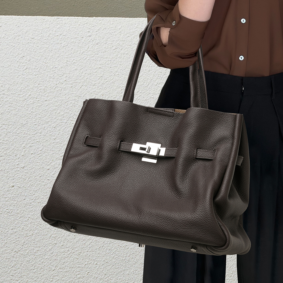 CCAMO时尚真皮通勤包潮流女士包