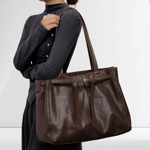 CCAMO包包女款大容量日常通勤百搭包包轻奢小众高级感真皮单肩包