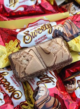 俄罗斯进口ESSEN贵族巧克力威化饼干酥脆大米花独立包装喜糖零食