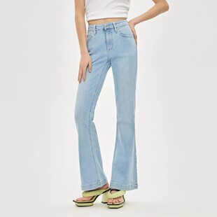 女士牛仔微喇裤 ABLE JEANS薄款 冰爽马蹄裤 百搭高腰弹力潮流长裤