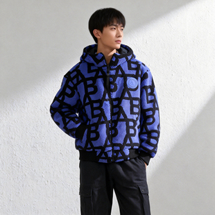 JEANS羊羔绒外套男女秋冬潮牌衣服宽松连帽上衣保暖棉服 超值ABLE