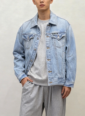 牛仔外套唐老鸭夹克男ABLE JEANS正品宽松落肩宽松休闲日系潮茄克