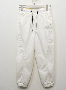 立体香蕉裤ABLE JEANS女士潮流九分休闲裤春秋高腰哈伦裤白色裤子