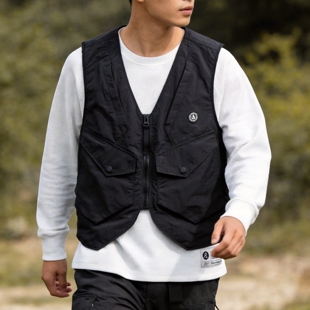 ABLE 多口袋战术背心春夏上衣休闲外套 JEANS机能风马甲男设计师款