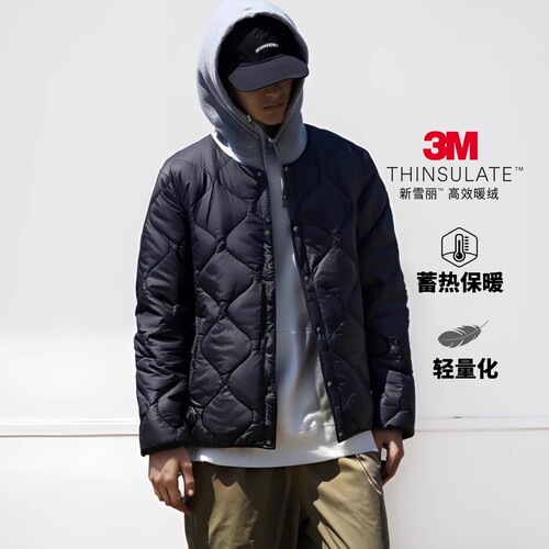 3M新雪丽高效暖绒无领两面穿棉服