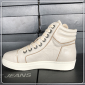 休闲百搭高帮真皮皮鞋 反季 牛皮女士简约时尚 JEANS新款 节囤货ABLE