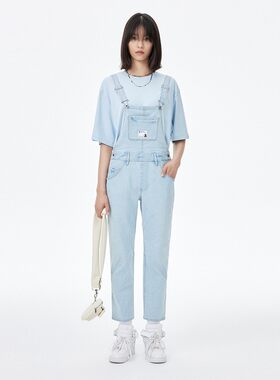 ABLE，JEANS背带裤牛仔裤春夏