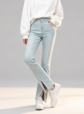 ABLE，JEANS显瘦女喇叭牛仔裤