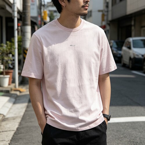 ABLEJEANS纯棉宽松印花男女T恤