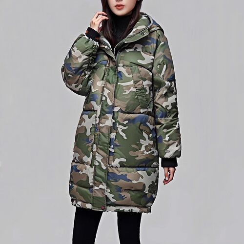 清仓福利羽绒服女款冬季迷彩外套