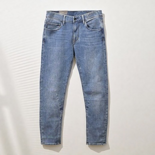 JEANS男牛仔裤 子 25秋季 ABLE 瘦腿裤 休闲小脚长裤 蓝3D修身 新品 经典
