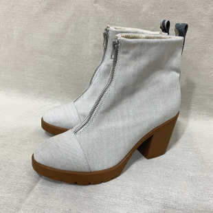 ABLE 白牛休闲高帮鞋 新款 高跟靴拉链鞋 增高鞋 JEANS女士牛仔鞋 秋季