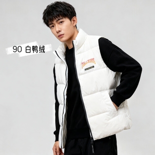 加厚保暖背心潮立领外套 无袖 90白鸭绒ABLE JEANS男女羽绒马甲冬季