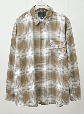 【大福利】长袖格子男衬衫ABLE JEANS青年宽松休闲通勤休闲男衬衣