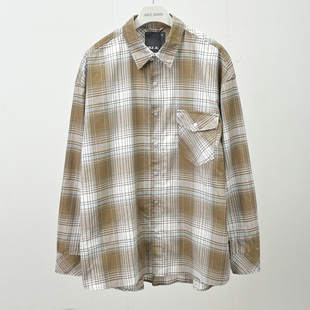 格子男衬衫 大福利 长袖 JEANS青年宽松休闲通勤休闲男衬衣 ABLE