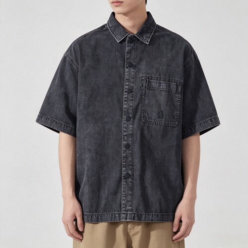ABLEJEANS工装牛仔衬衫宽休闲