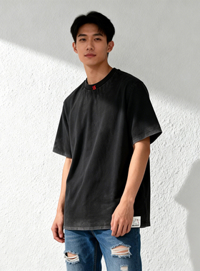 15th纪念版T恤ABLE JEANS男女短袖体恤衫针织牛仔重工梳洗刺绣装