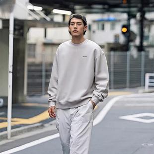 空气层圆领卫衣ABLE JEANS男女太空棉纯色运动休闲套头外套春秋款