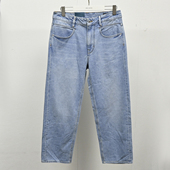 ABLE JEANS男士 直筒牛仔裤 新款 宽松水洗浅色百搭多口袋休闲长裤