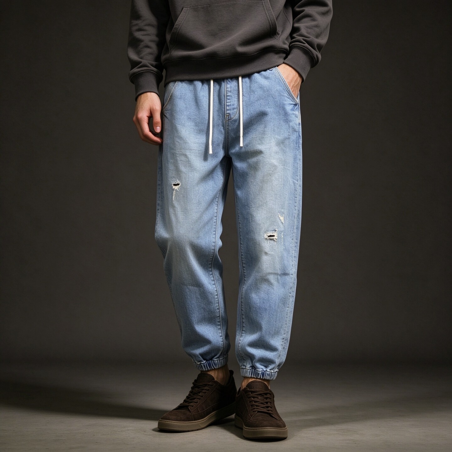 ABLEJEANS男女同款酷跑牛仔裤