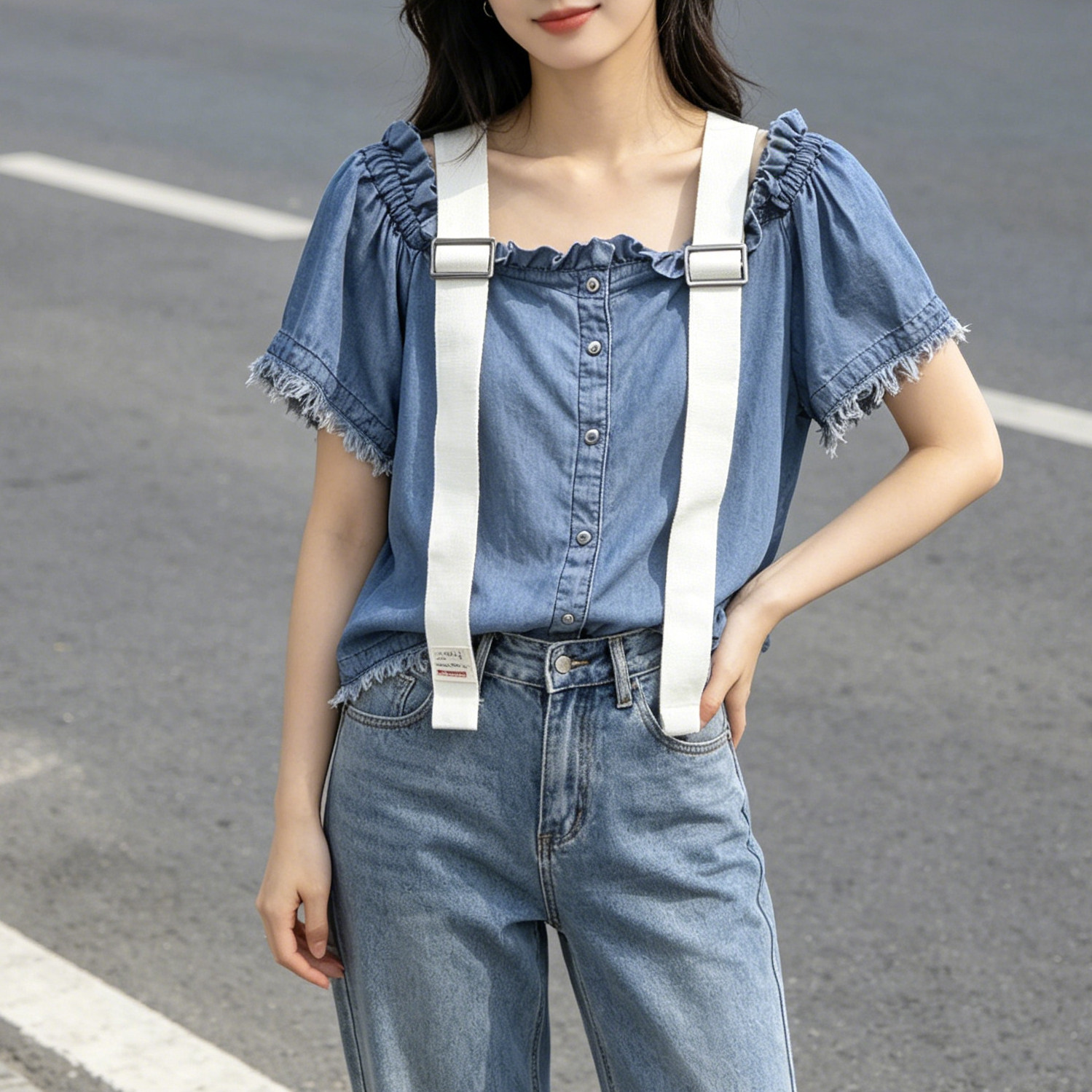 天丝牛仔衬衫ABLEJEANS短袖