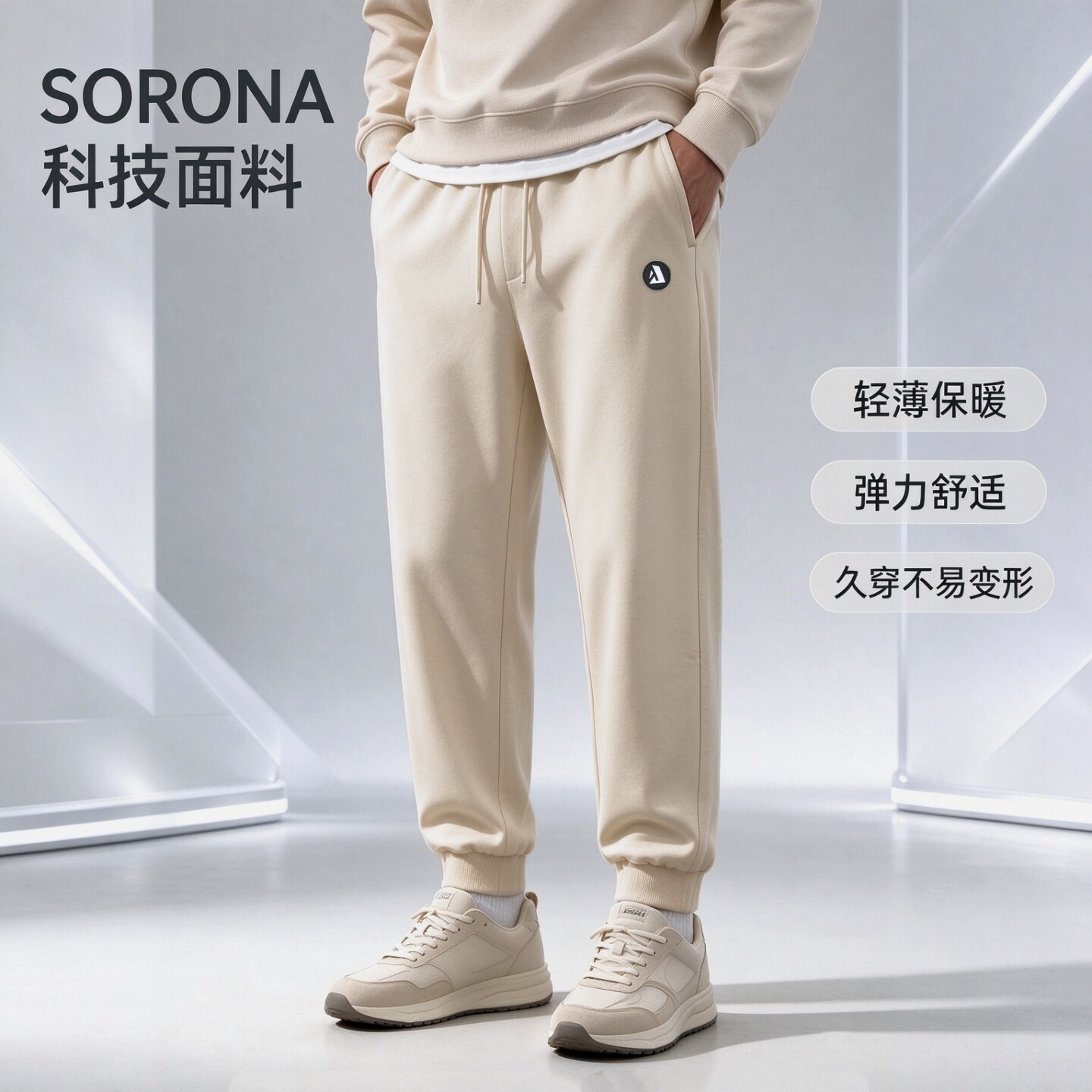 ABLEJEANS男女卫裤毛圈布束脚