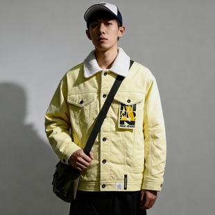 able 外套 jeans小黄人联名男女羊羔绒夹克棉衣潮流棉服高中生冬季