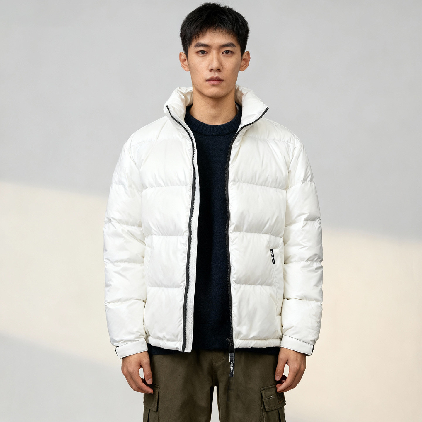 ABLEJEANS男冬季拉链立领羽绒服
